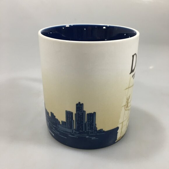 Starbucks Detroit Global Icon 2010 Brown Coffee Mug Cup 16 oz - Picture 2 of 5
